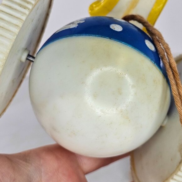 Vintage Donald Duck Pull Toy By Marx Toys With Rolling Wheels - Picture 9 of 11